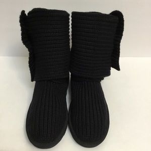 EUC UGG Classic Cardy Knit Winter Boots Size 9